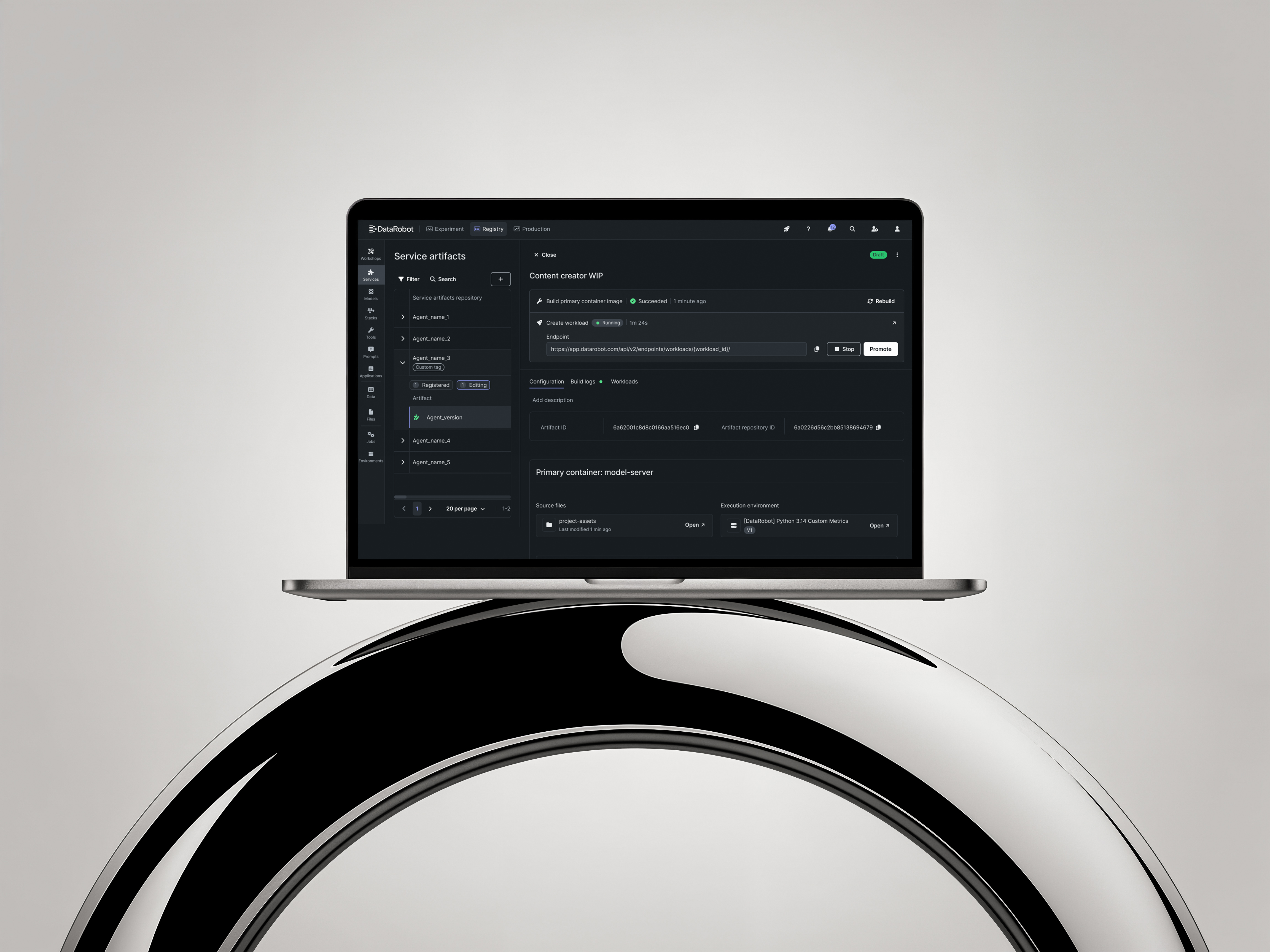 Workload API console interface
